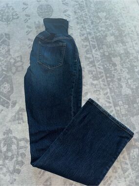 Indigo Blue Dark Blue Straight Leg Jeans